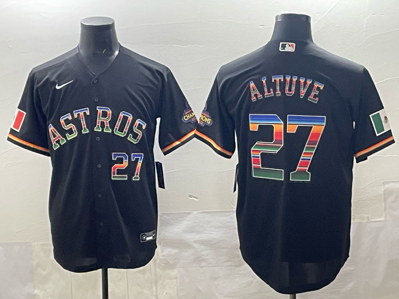 2025 Houston Astros 27 Altuve black Nike MLB Jersey style 009